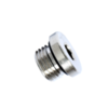 Hex Plug with + O-ring, Nickel Plated Brass